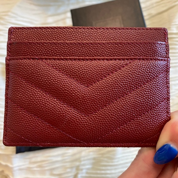 Saint Laurent Maroon Card Holder - Picture 4 of 6